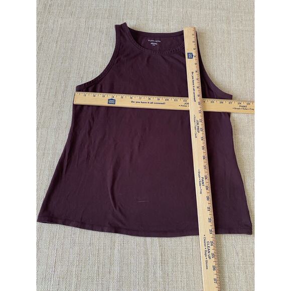 EILEEN FISHER Organic Cotton Stretch Rib Scoop Neck Tank Top M - Picture 2 of 6